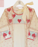 (Pre-order 1-2 weeks) The Polka Heart set - Red&Off-White