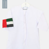 White Emirati Kandora - (with UAE Flag)